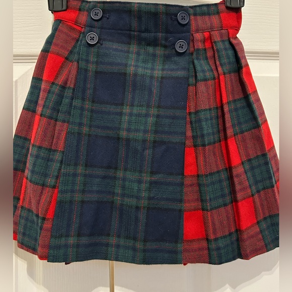 Mini Boden 8-9Y red/green plaid skirt NEW - Picture 1 of 4